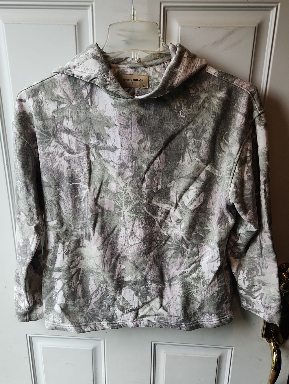 Men's Broken Threads Hoodie Multi Green Size S